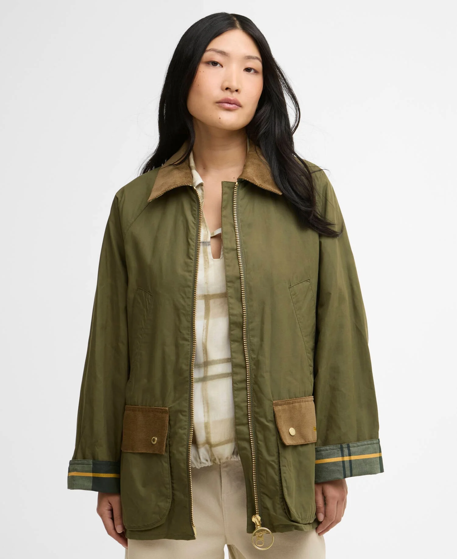 Laneshaw Casual jacket- Dusky Green
