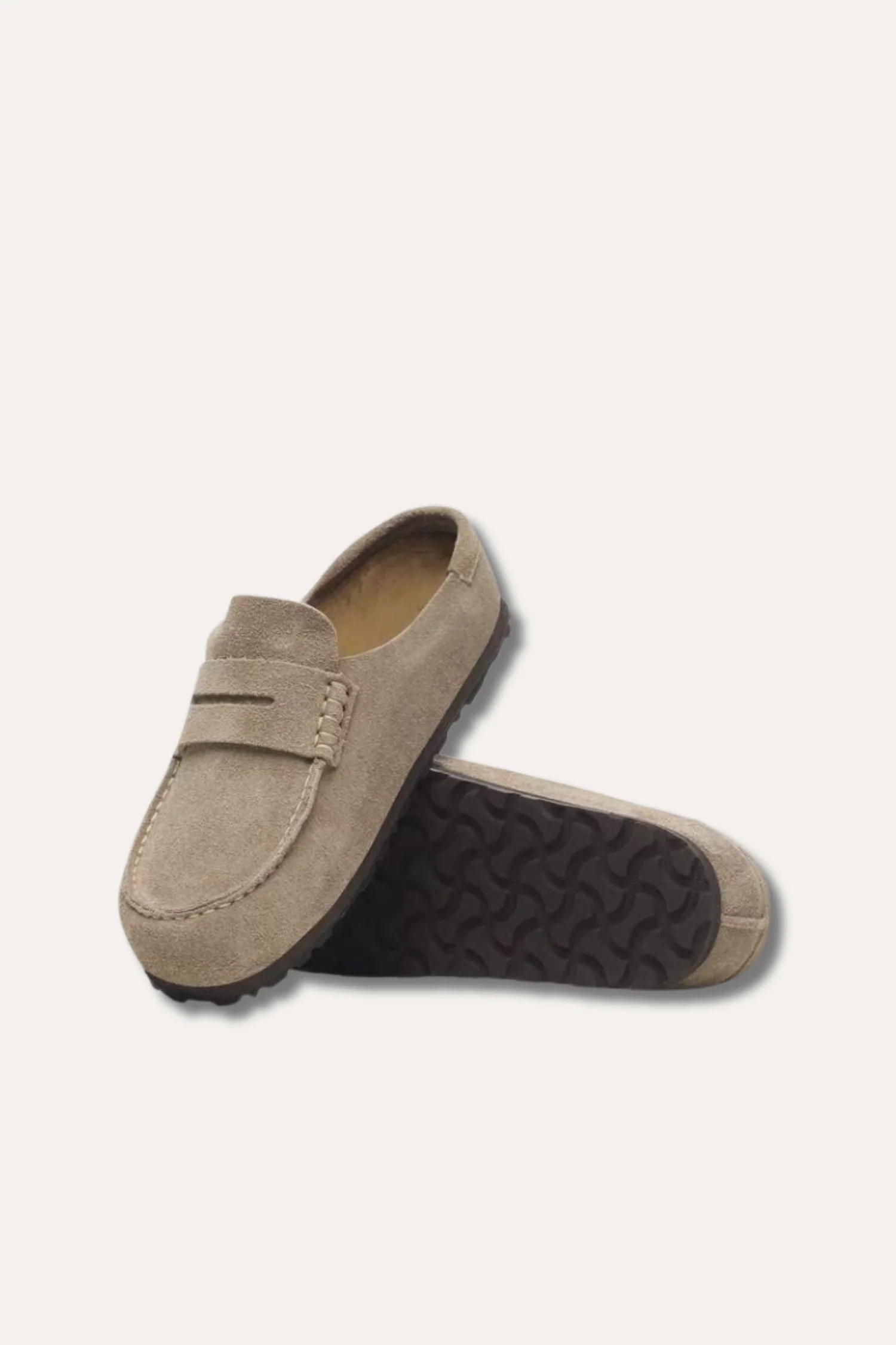 Women's Naples Wrapped Suede Leather Taupe - Image 4
