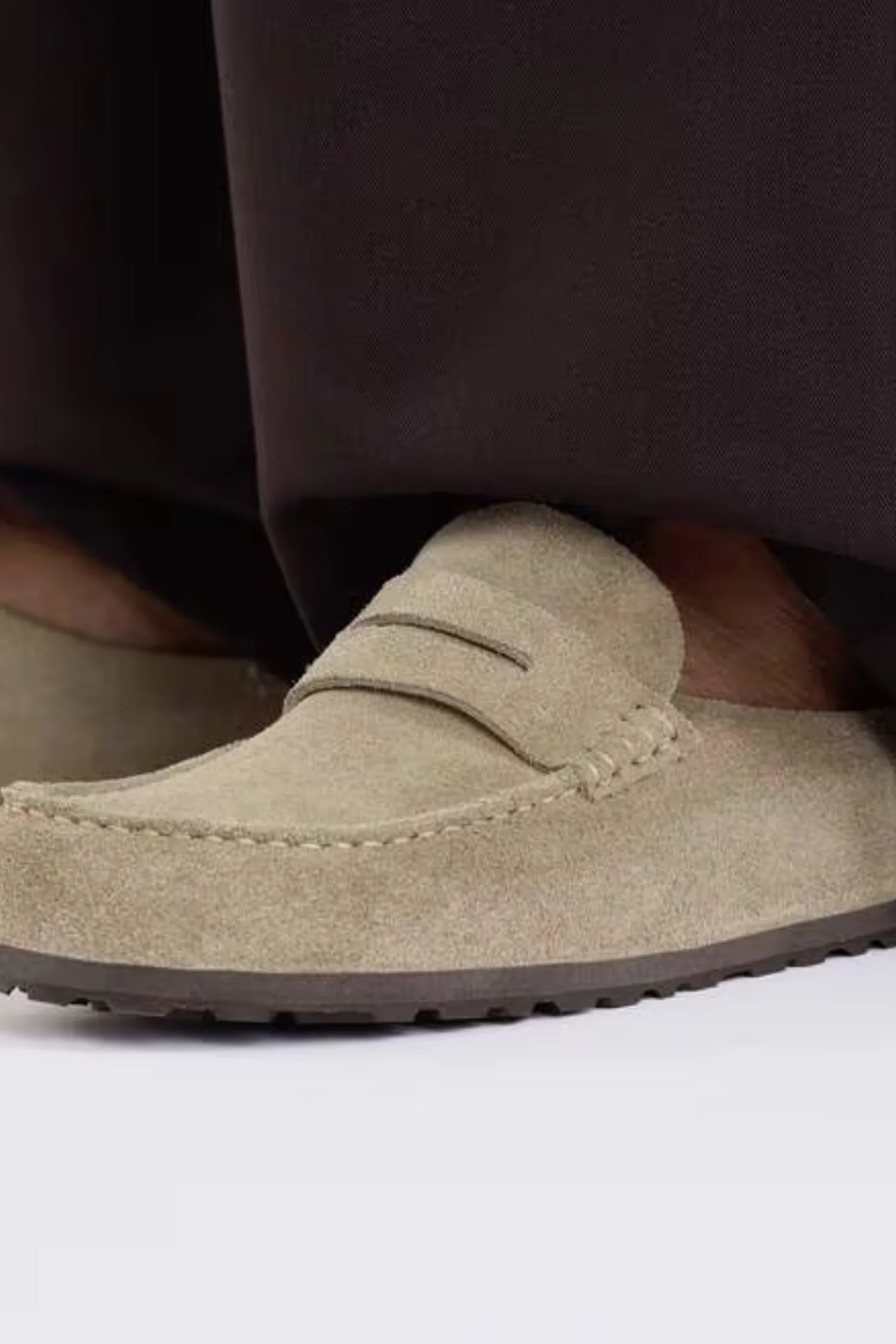Women's Naples Wrapped Suede Leather Taupe - Image 6