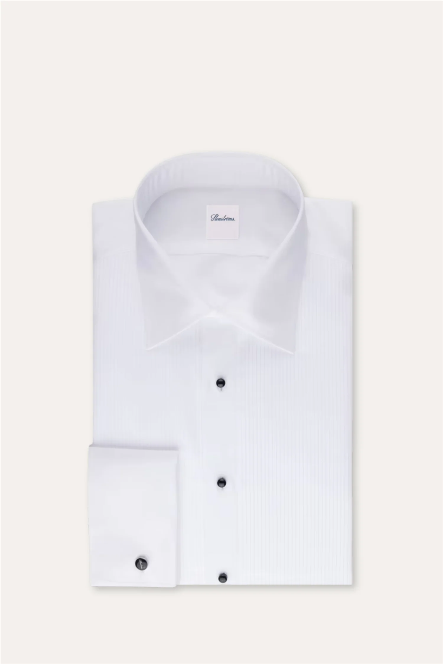 Slimline Pleated Smoking Shirt XL-Sleeve White