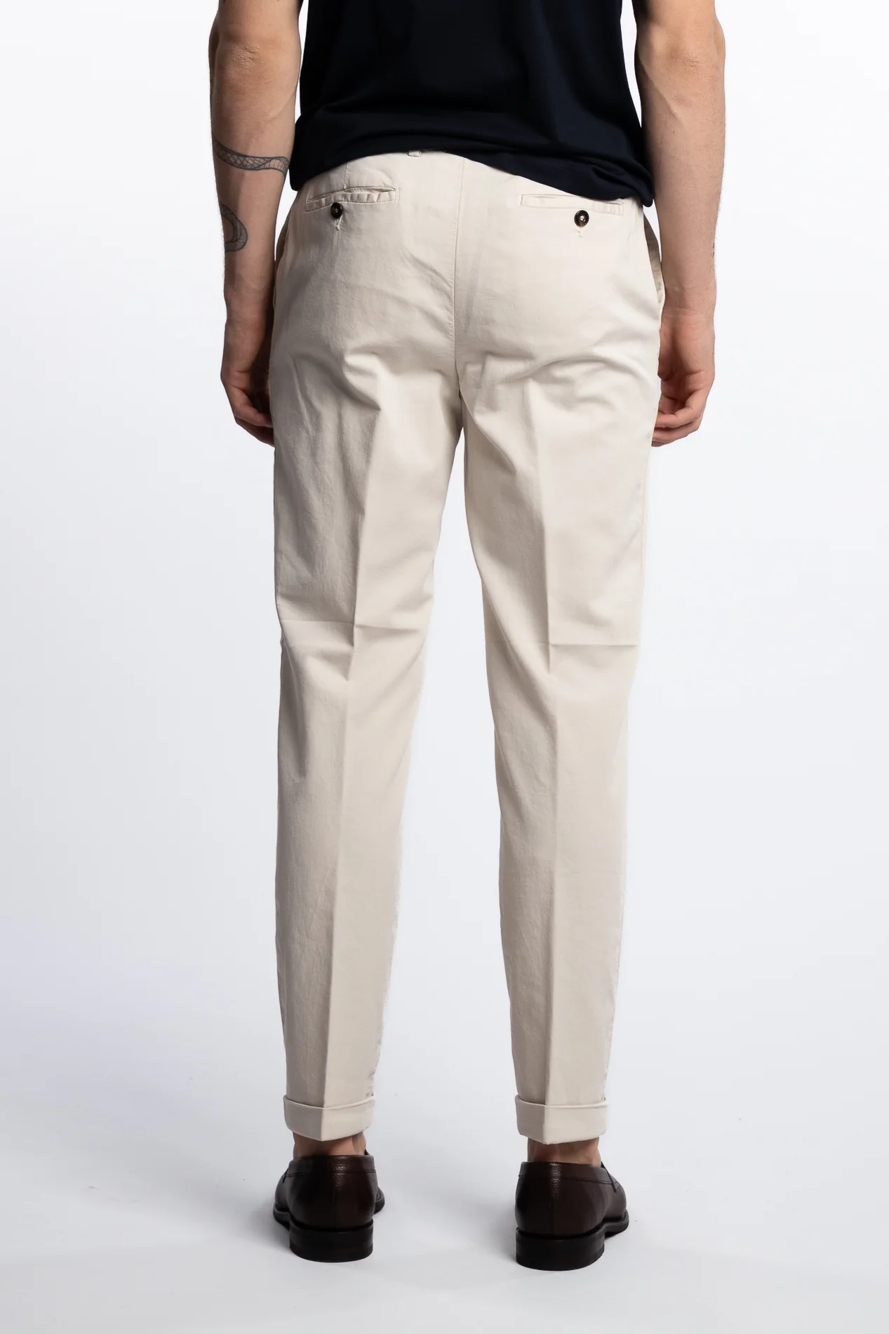 Cotton/Stretch Pant Beige - Image 2