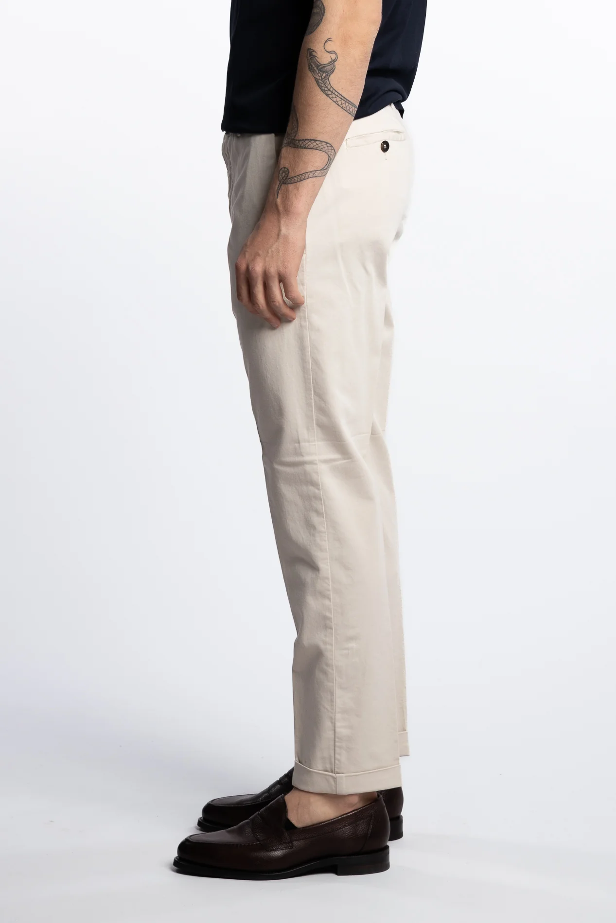 Cotton/Stretch Pant Beige - Image 3