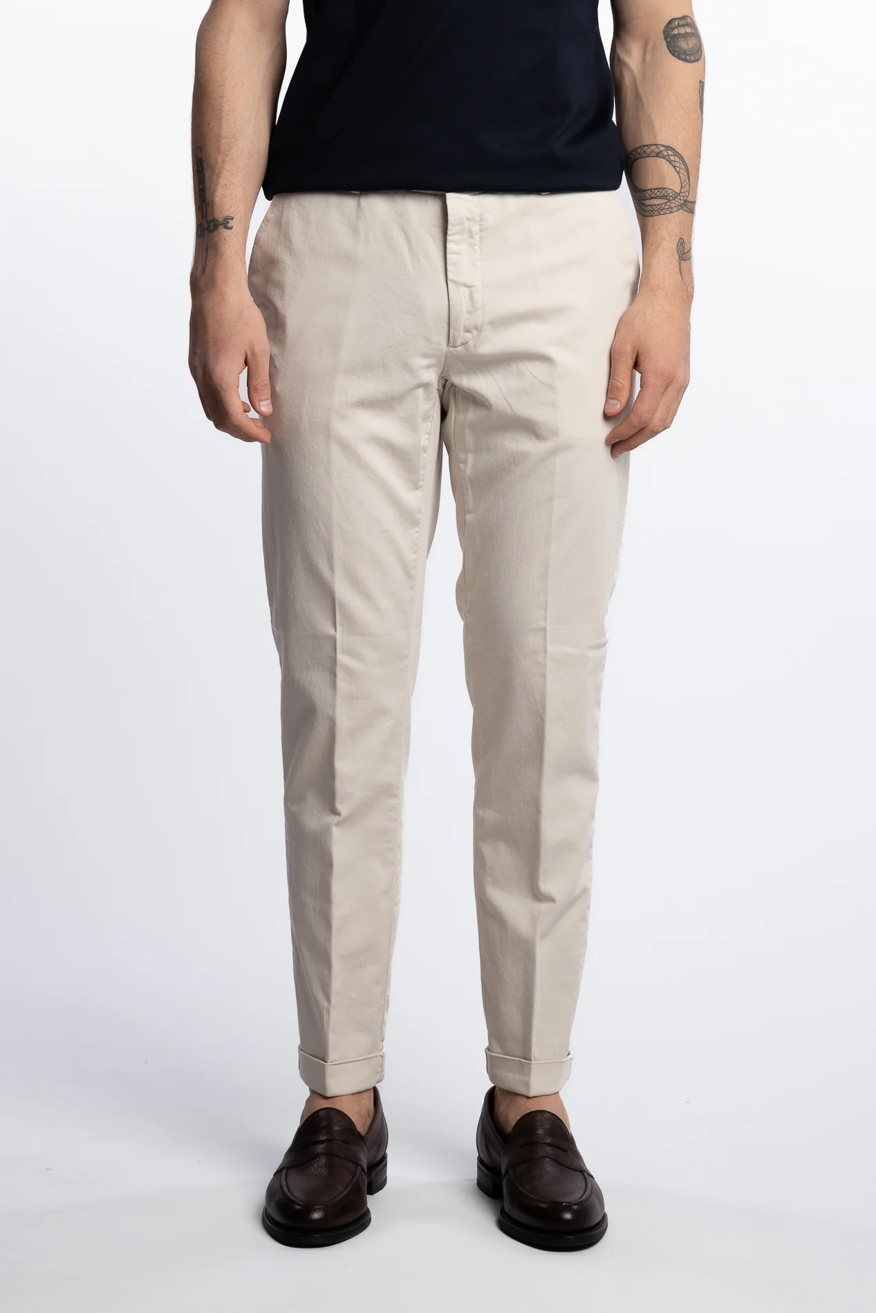 Cotton/Stretch Pant Beige - Image 4