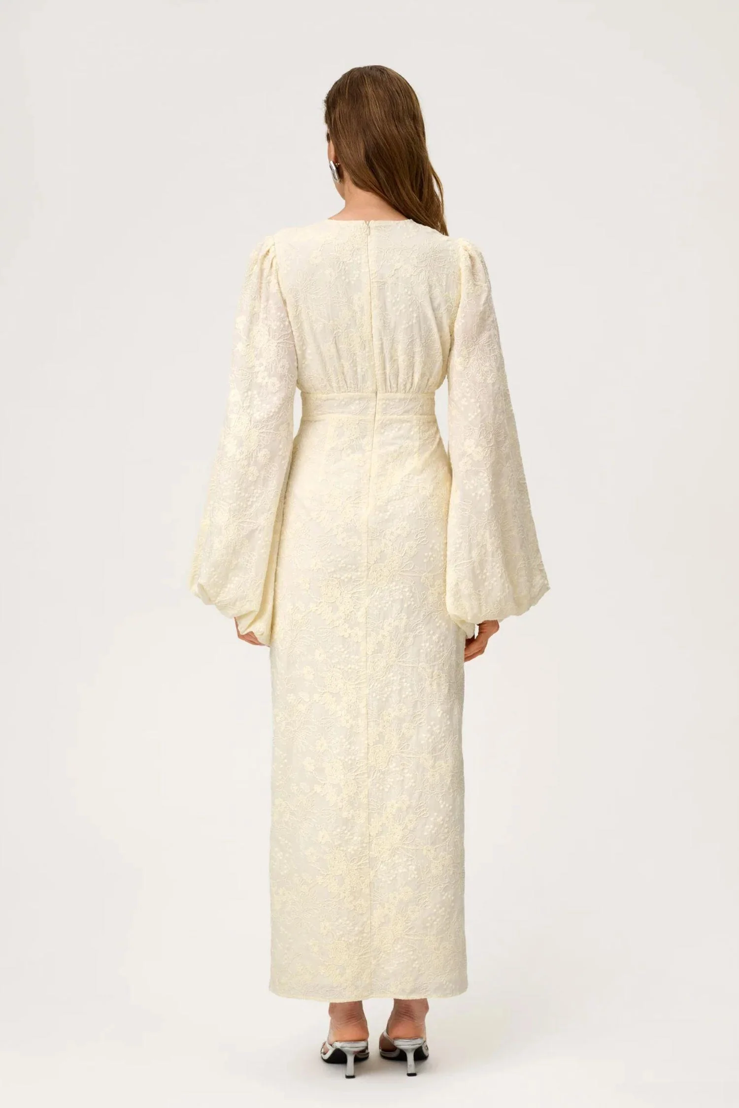 Positano Dress- Light Yellow Embroidery - Image 2