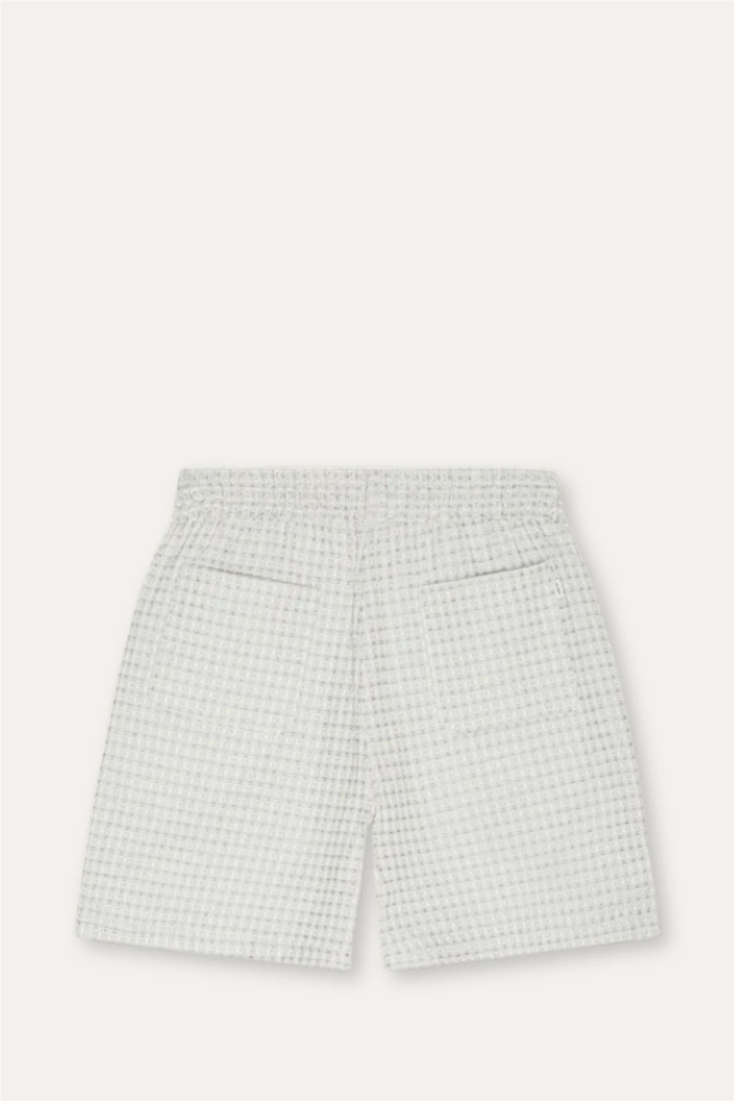 Check Seersucker Shorts Light Ivory - Image 2