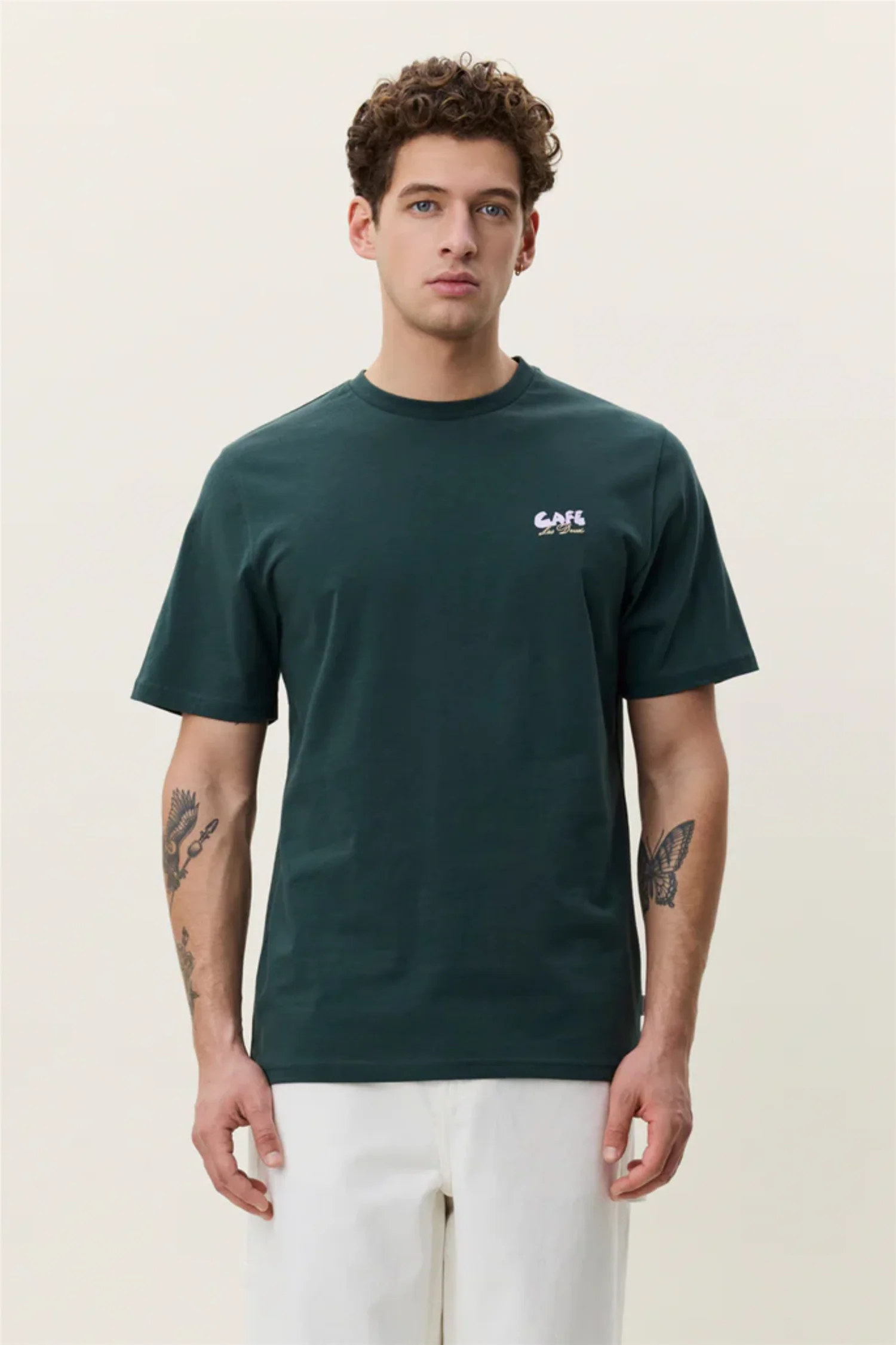 Café T-Shirt Pine Green - Image 5
