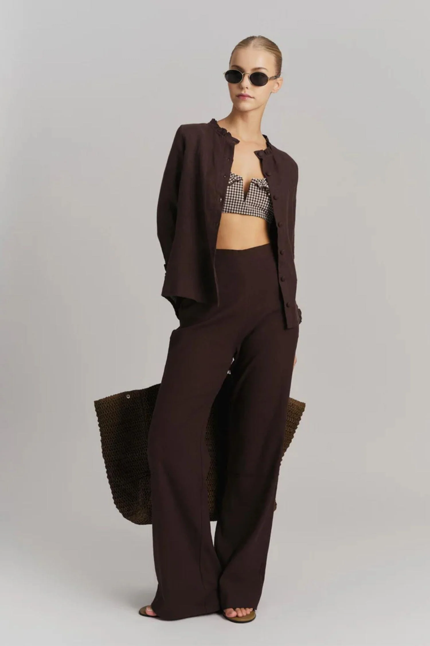 Molly Strecth Linen Pants White - Image 3