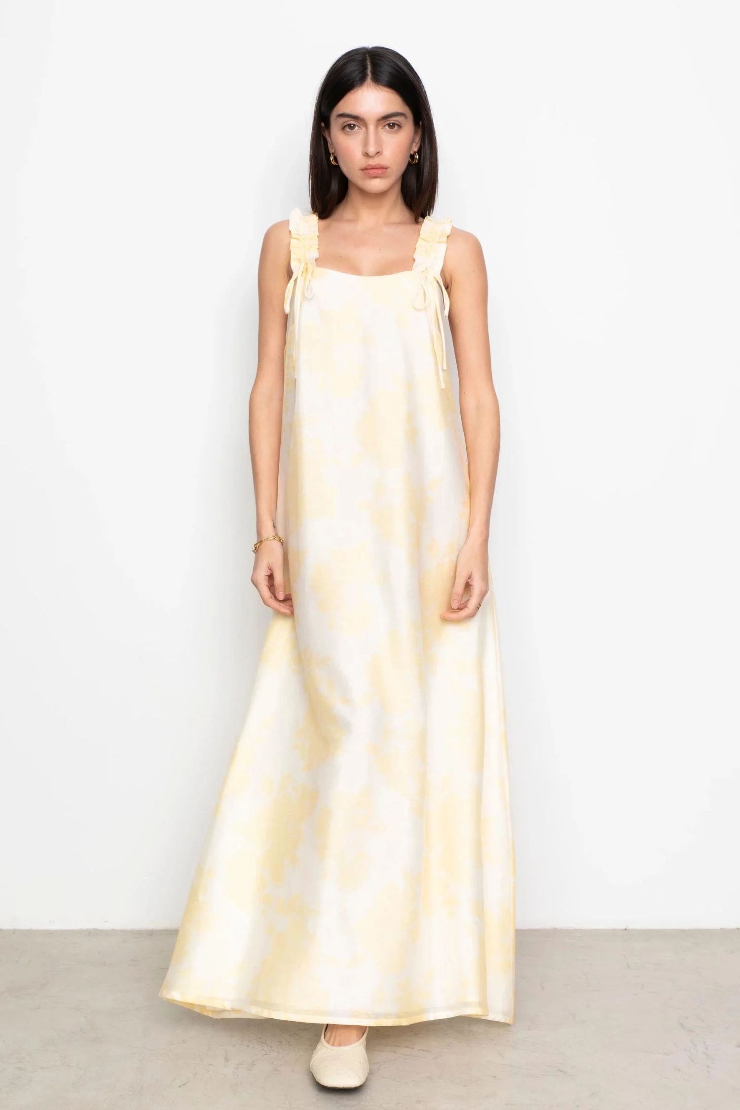 Zaha Dress Yellow Floral Print - Image 3