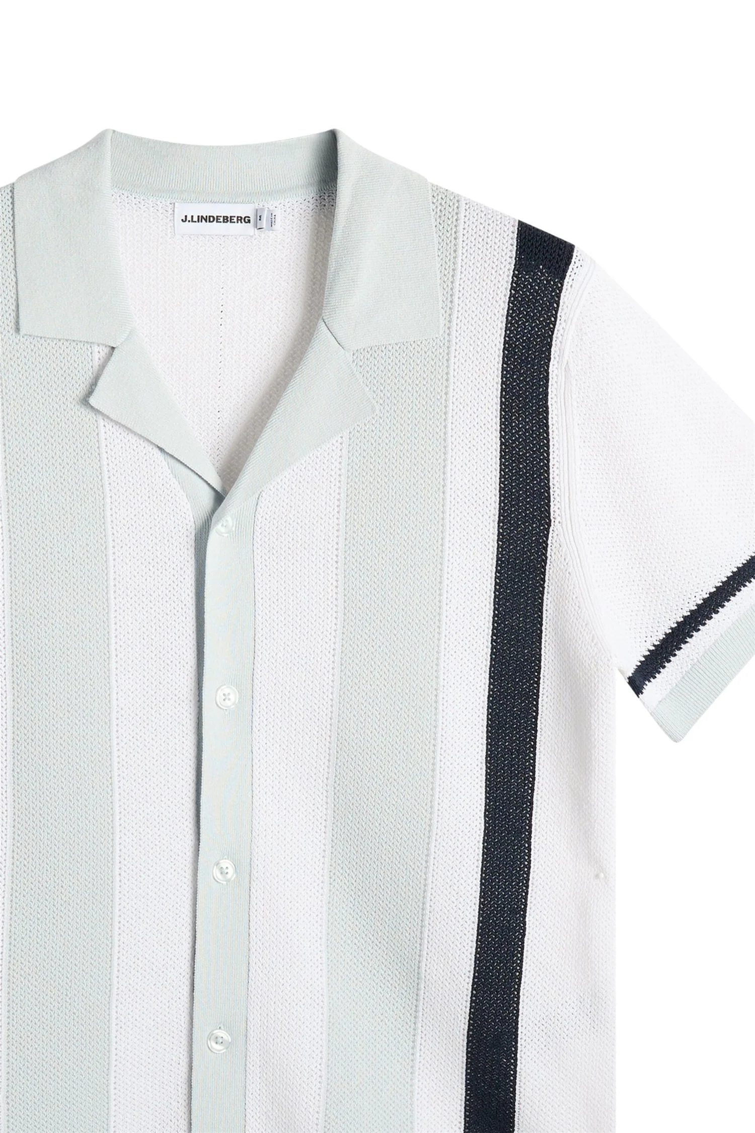 Remus Resort Collar Knit Polo Skywriting - Image 6