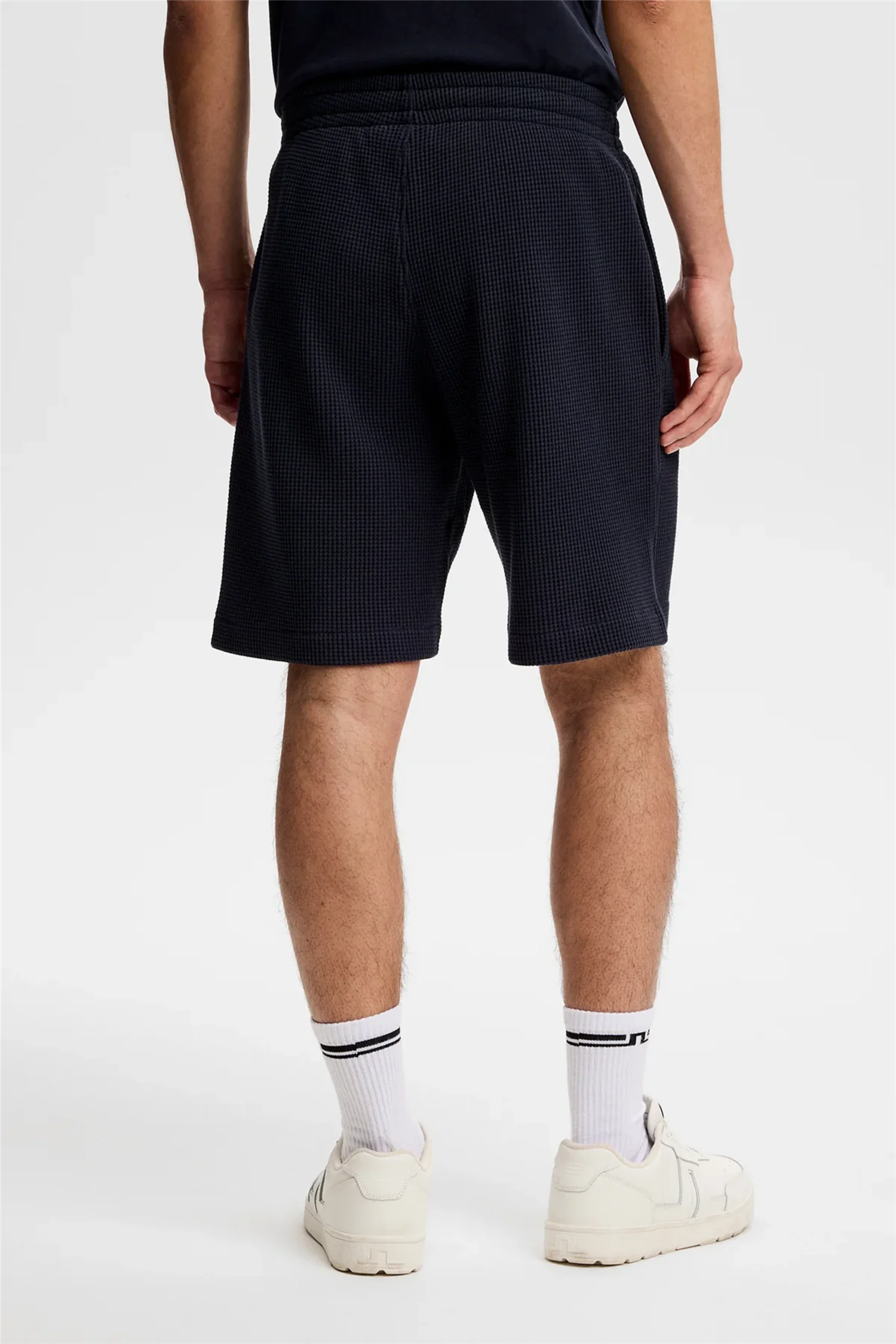 Simon Waffle Shorts Navy - Image 3
