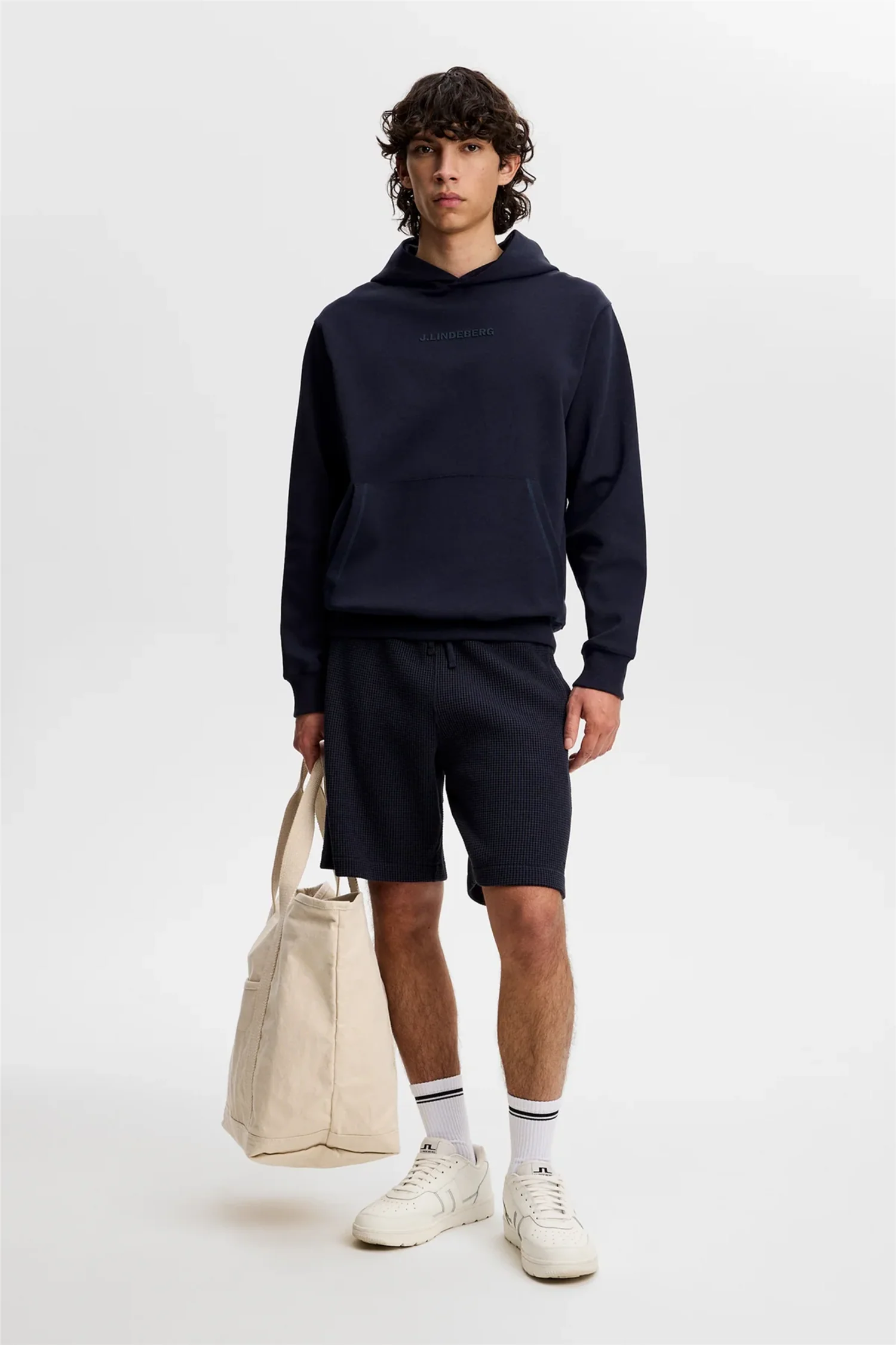Simon Waffle Shorts Navy - Image 4