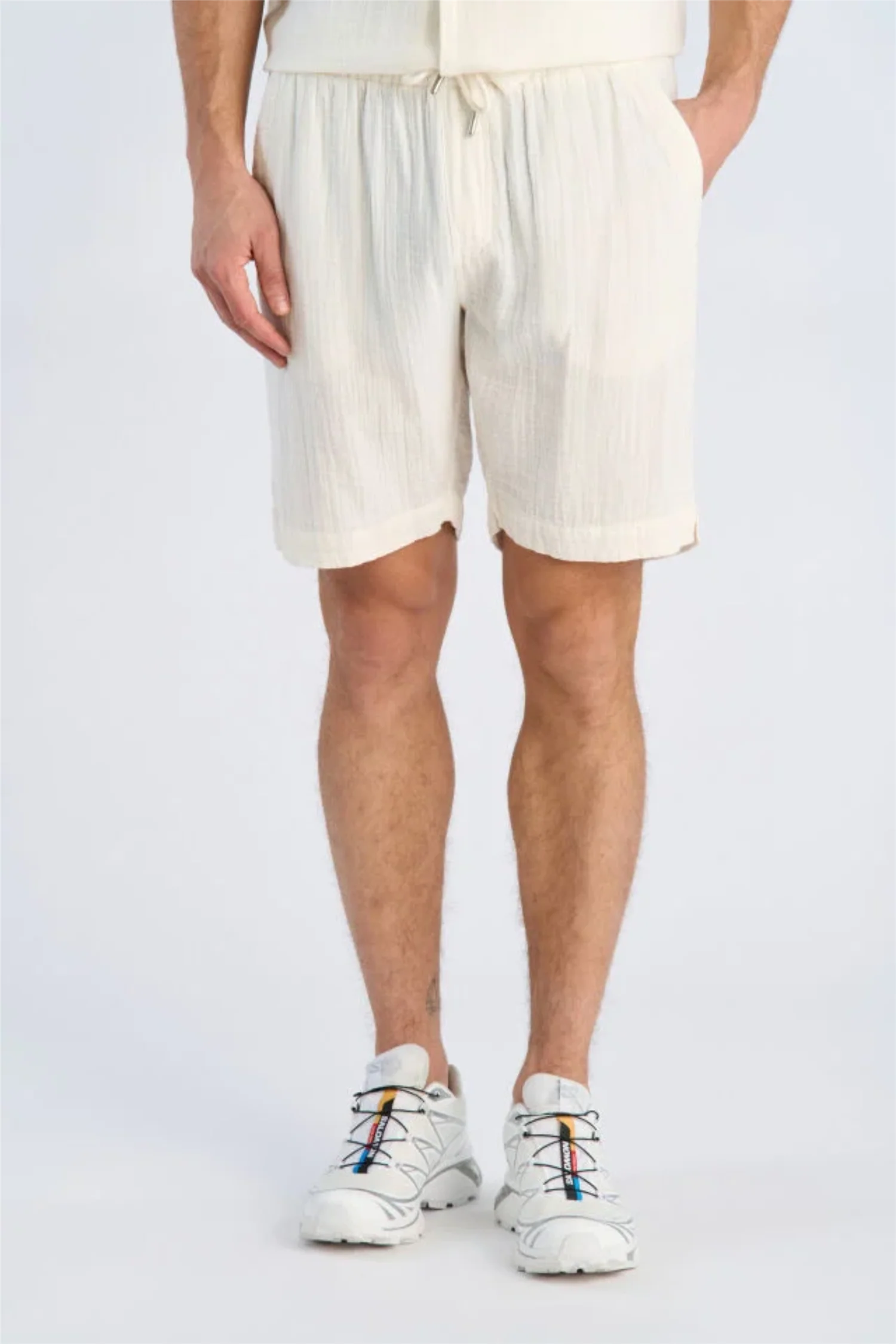 Cotton Muslin Shorts Off White - Image 4