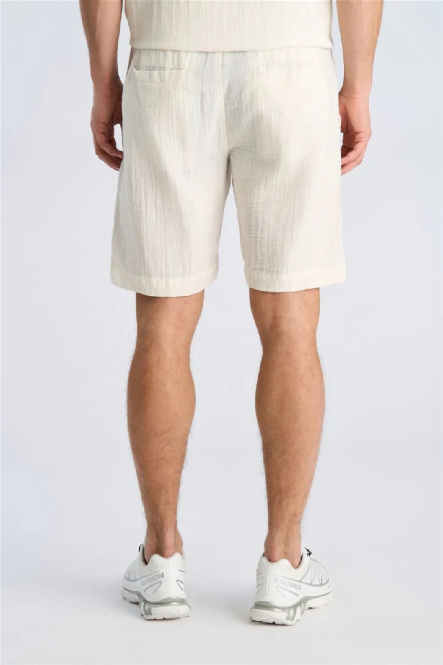 Cotton Muslin Shorts Off White - Image 5