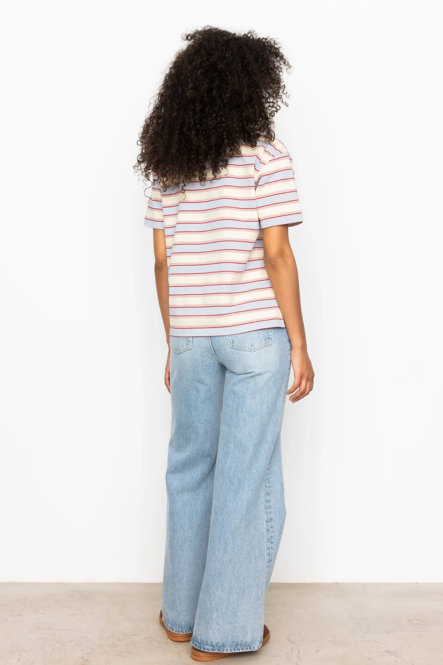 Evelyn Polo Tee - Ocean Stripe - Image 5