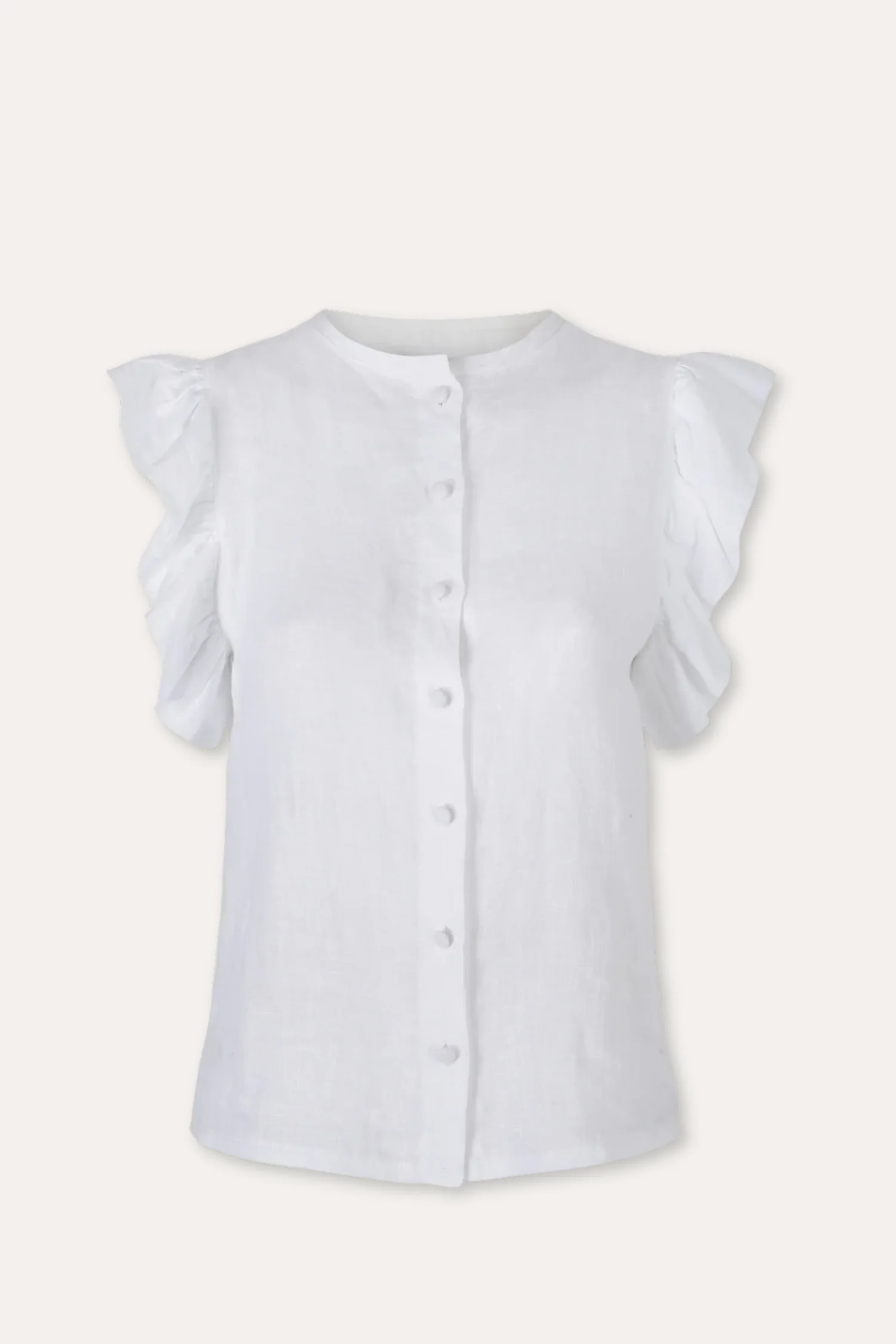 Pauline Linen Shirt- White