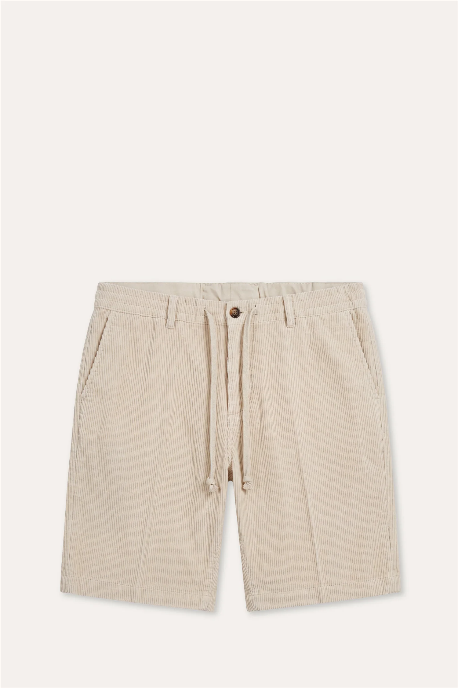 Cotton/Stretch Corduroy Shorts Beige