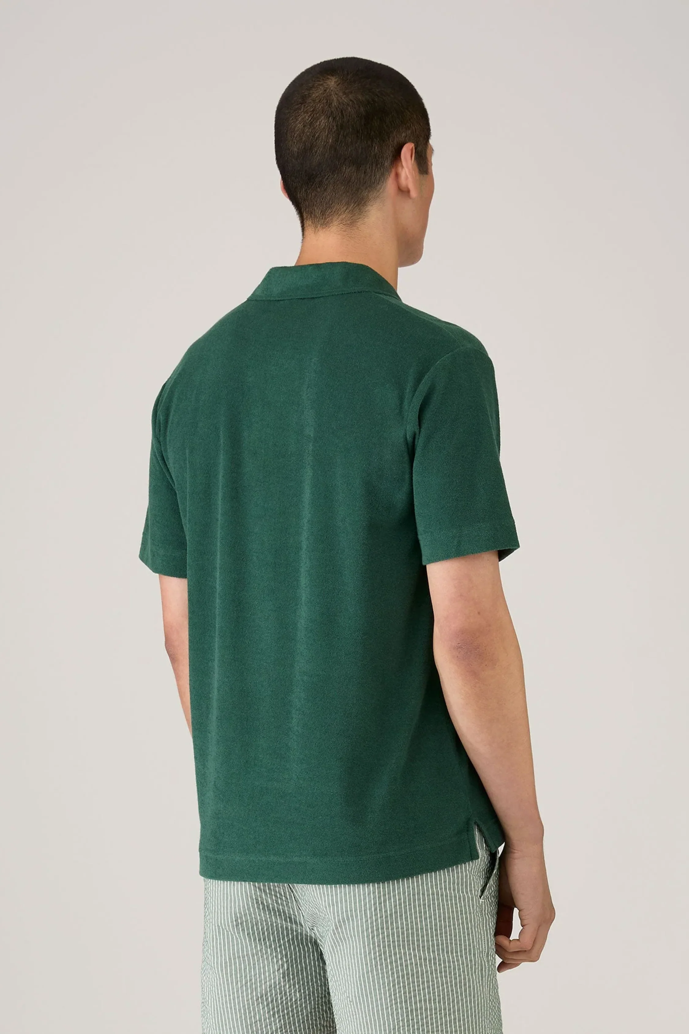 SS Towelling Polo Forest Green - Image 5