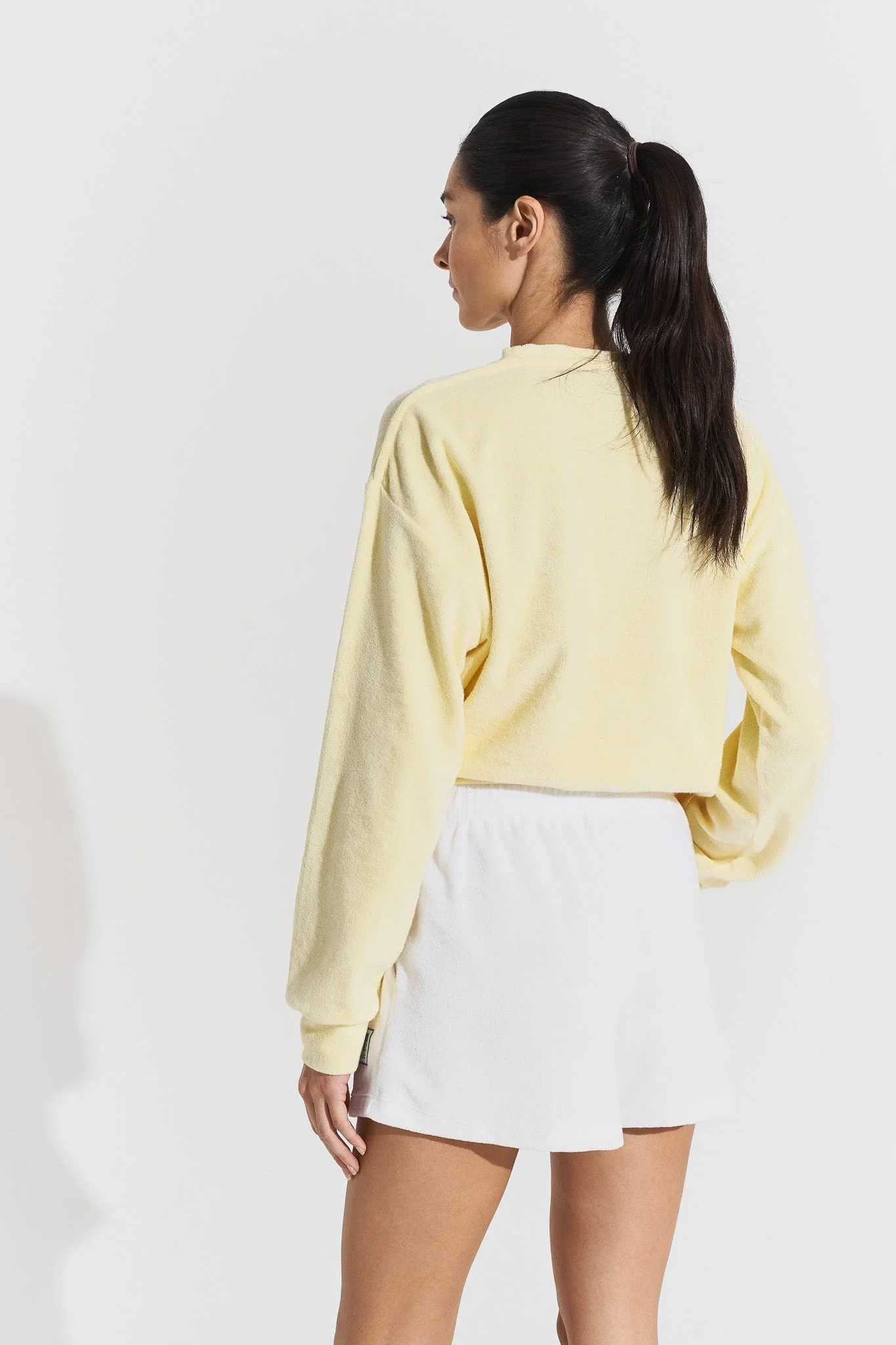 Terry logo sweat Light Yellow - Image 3