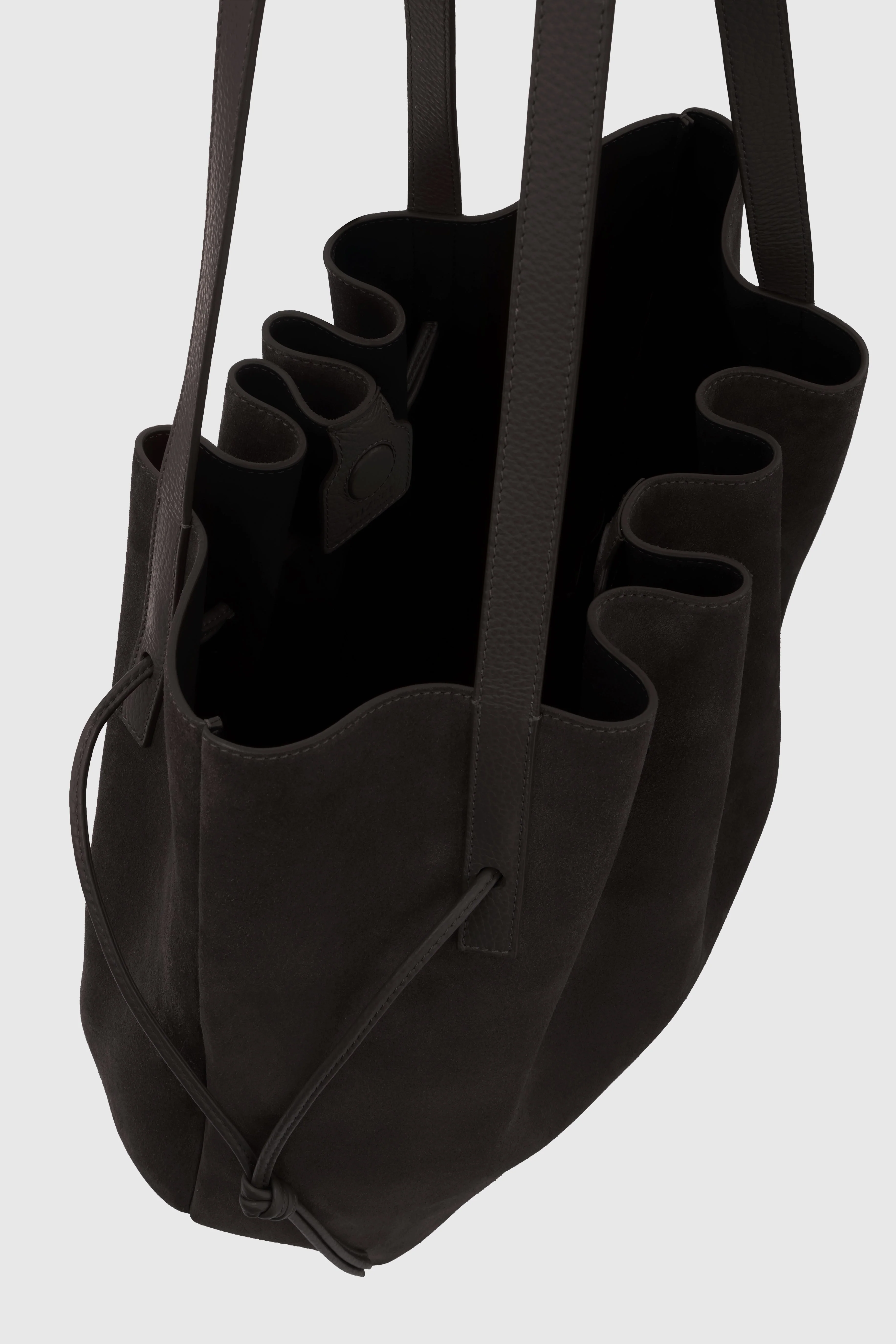 Scallop Tote- Ganache Suede Leather - Image 4
