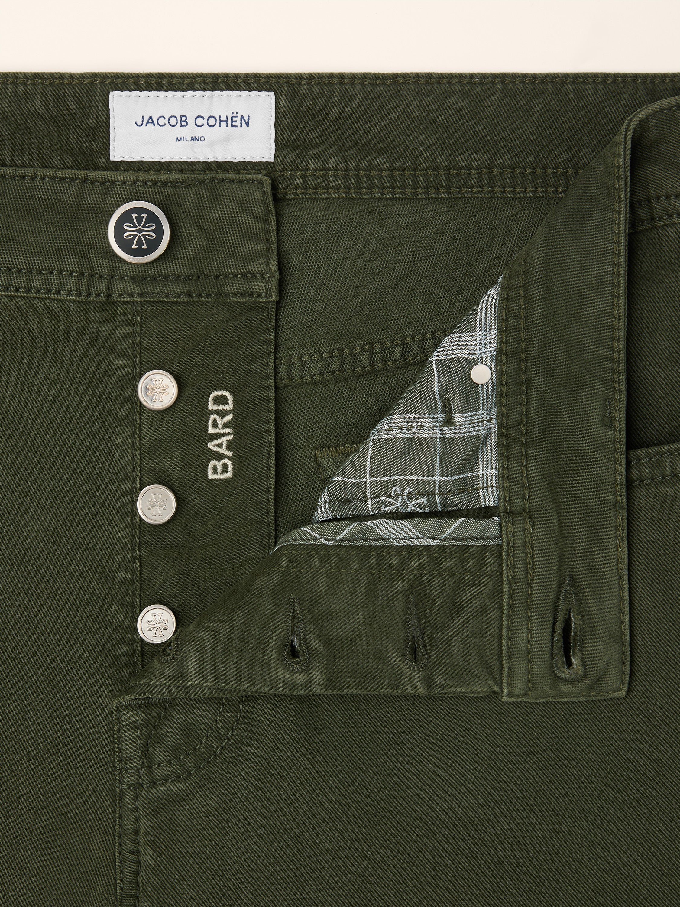 Bard Slim Fit 5-Pocket Pants Green - Image 4