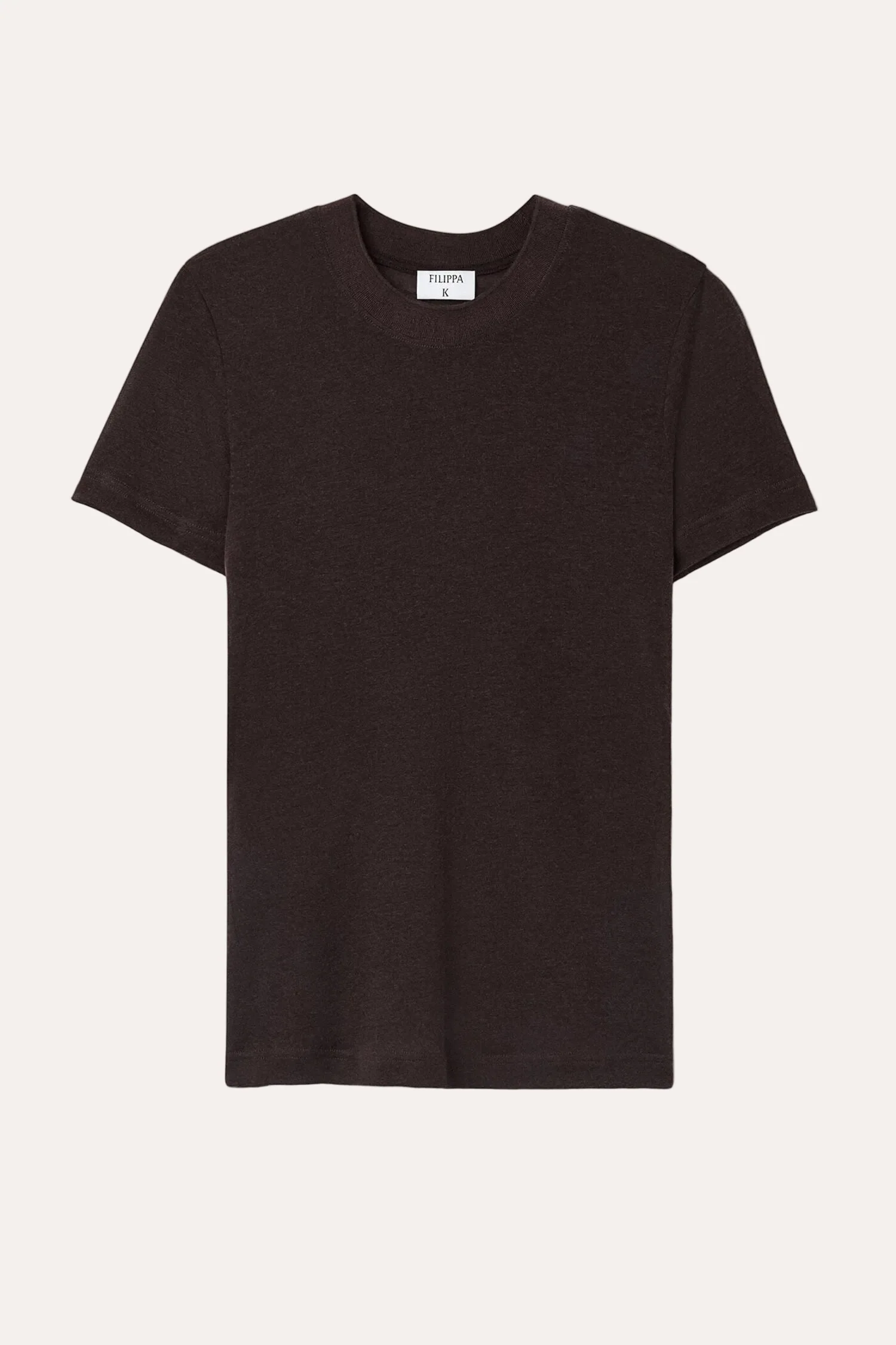 Lyocell Cashmere Tee- Brown