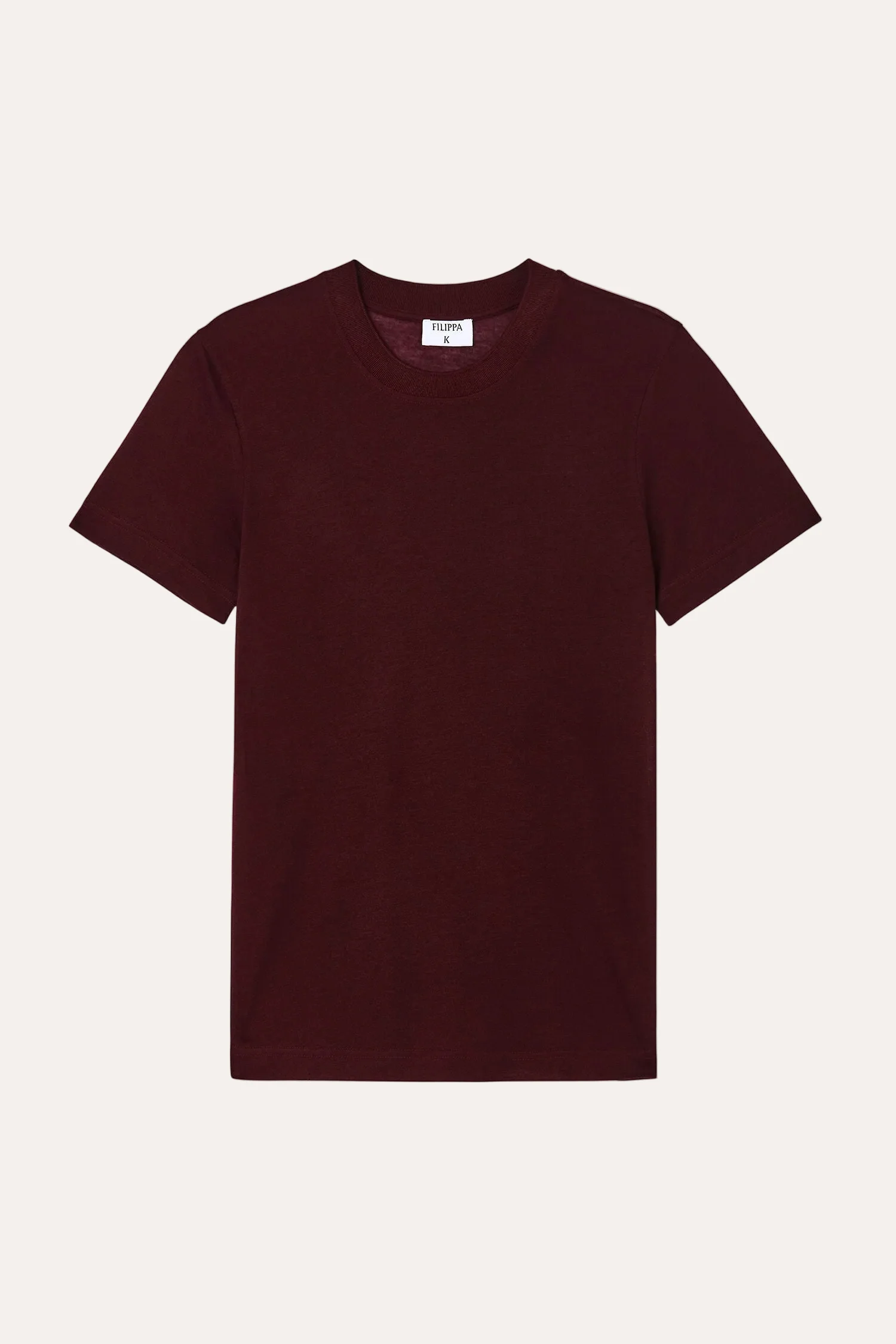 Lyocell Cashmere Tee Dark Burgundy