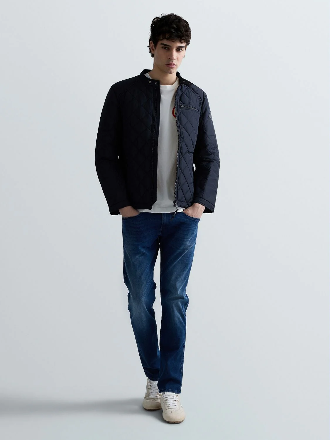 Anbass Slim Fit Hyperflex Clouds Jeans Dark Blue - Image 3