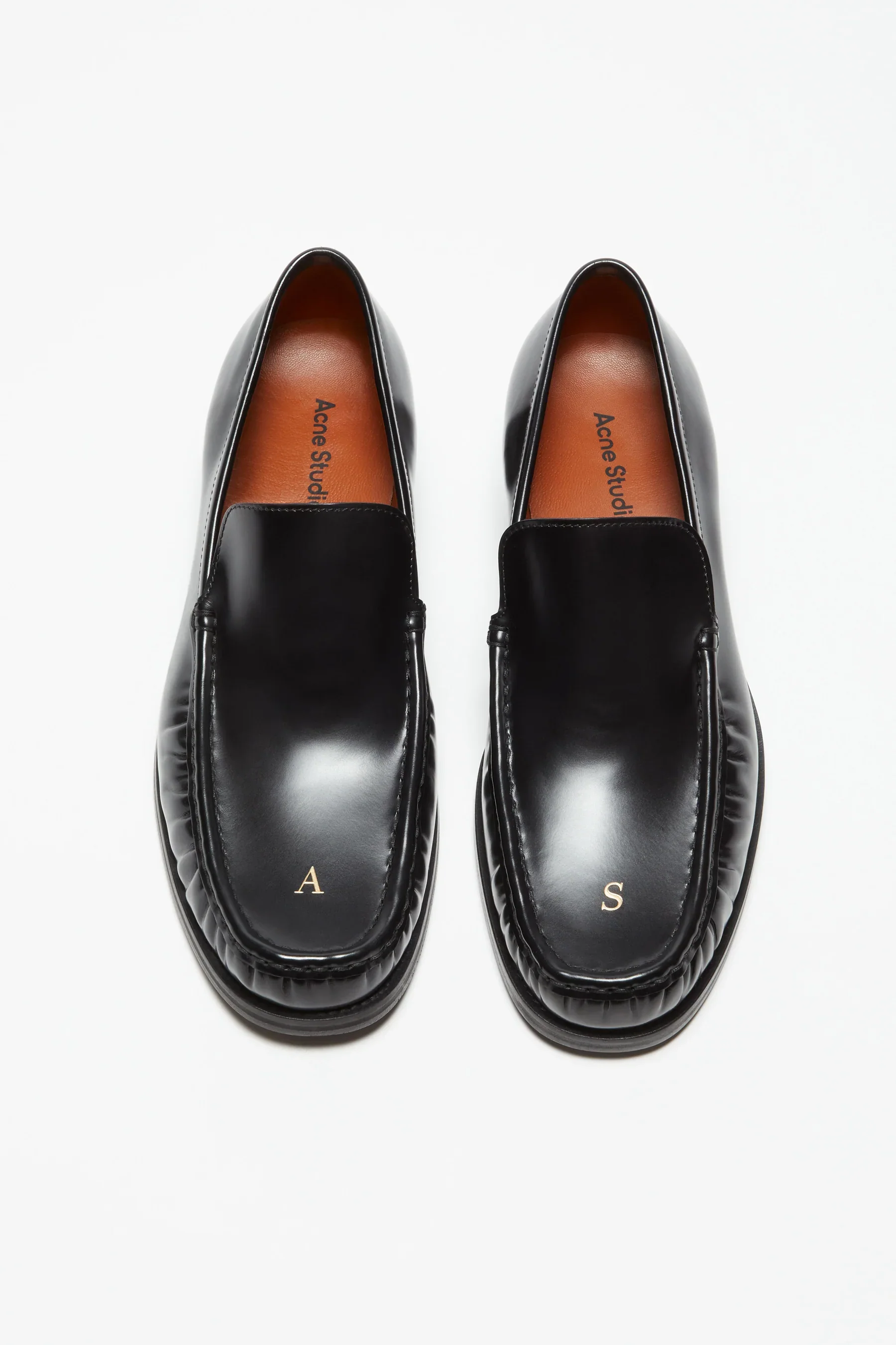 Women's Leather Loafers Black - Image 2