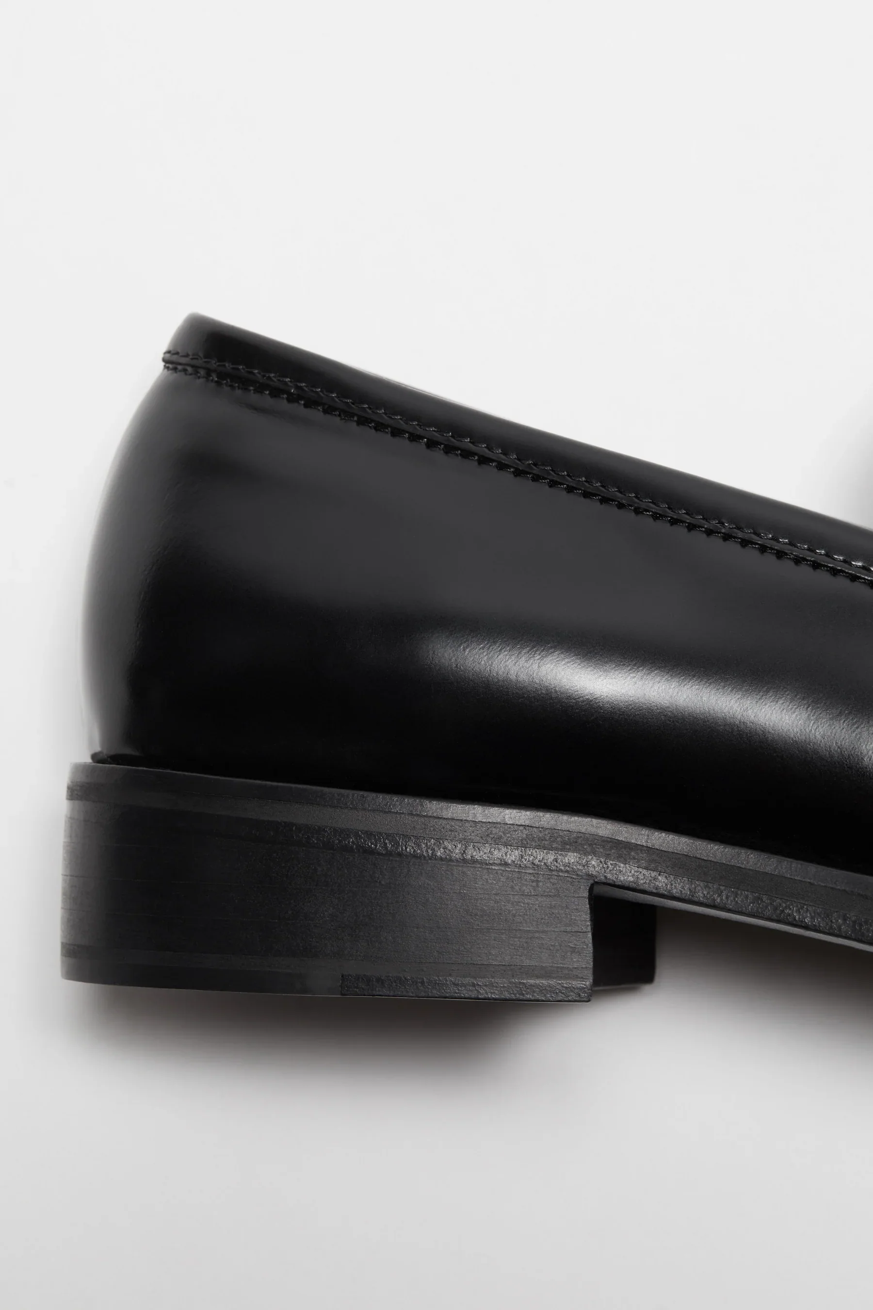 Women's Leather Loafers Black - Image 3