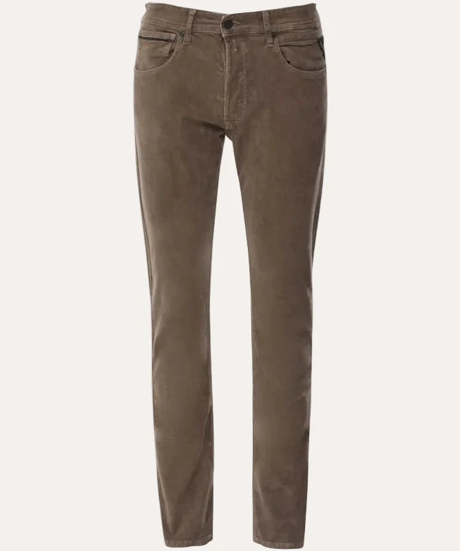 Grover Corduroy Straight Fit Jeans Toffee