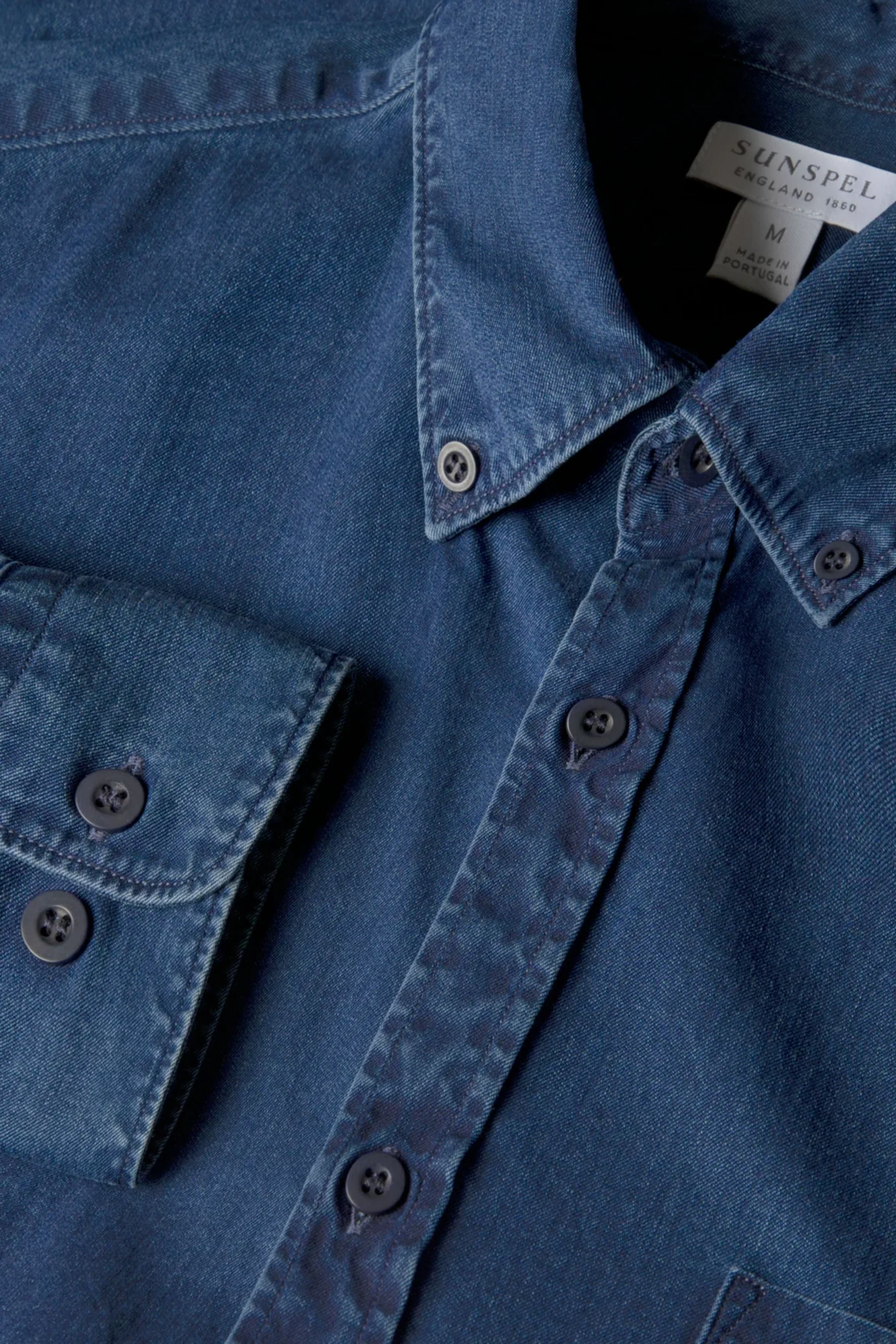 Button Down Twill Shirt Indigo - Image 4