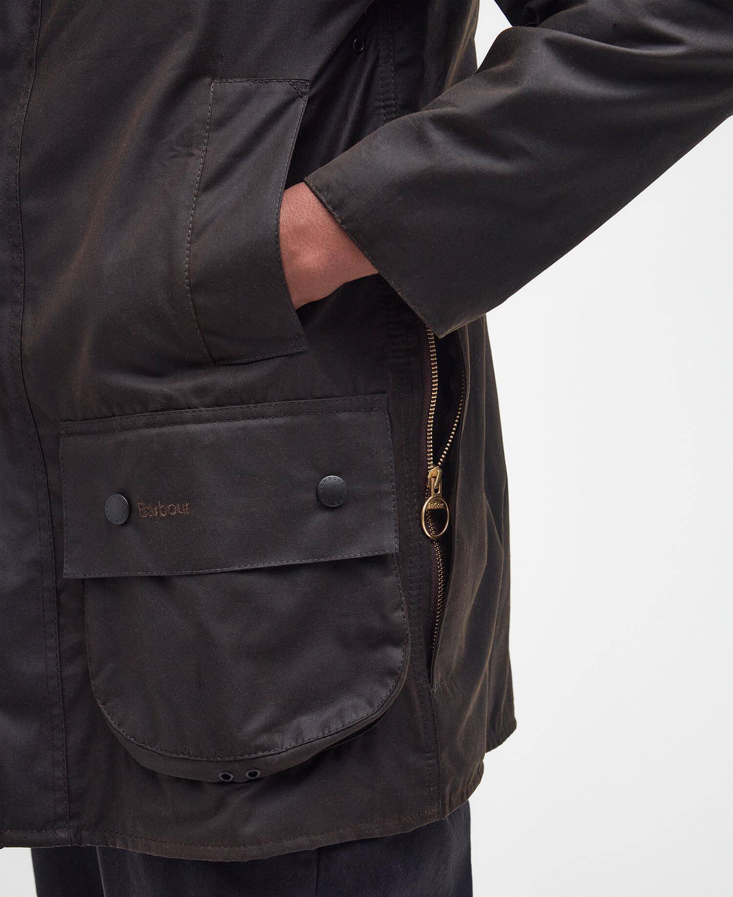 Classic Beaufort Wax Jacket Olive - Image 6