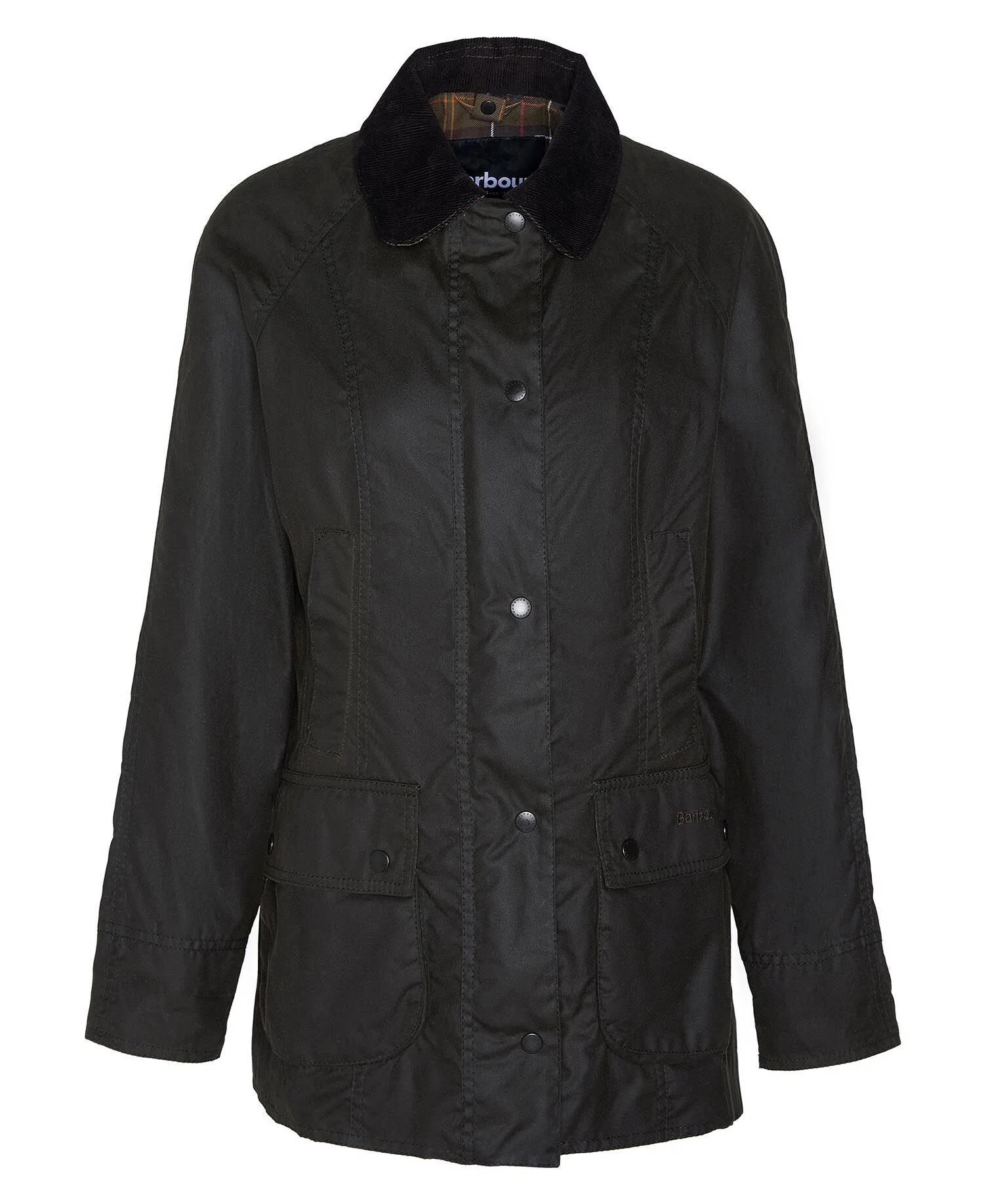 Classic Beadnell Wax Jacket Olive - Image 10