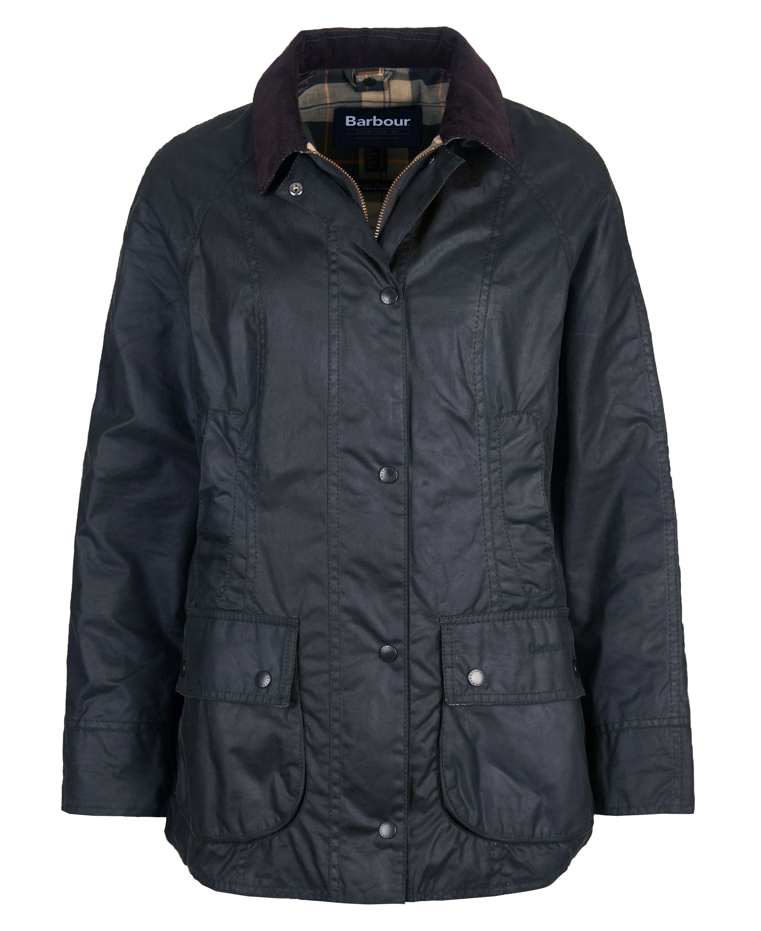 Beadnell Wax Jacket Sage - Image 10