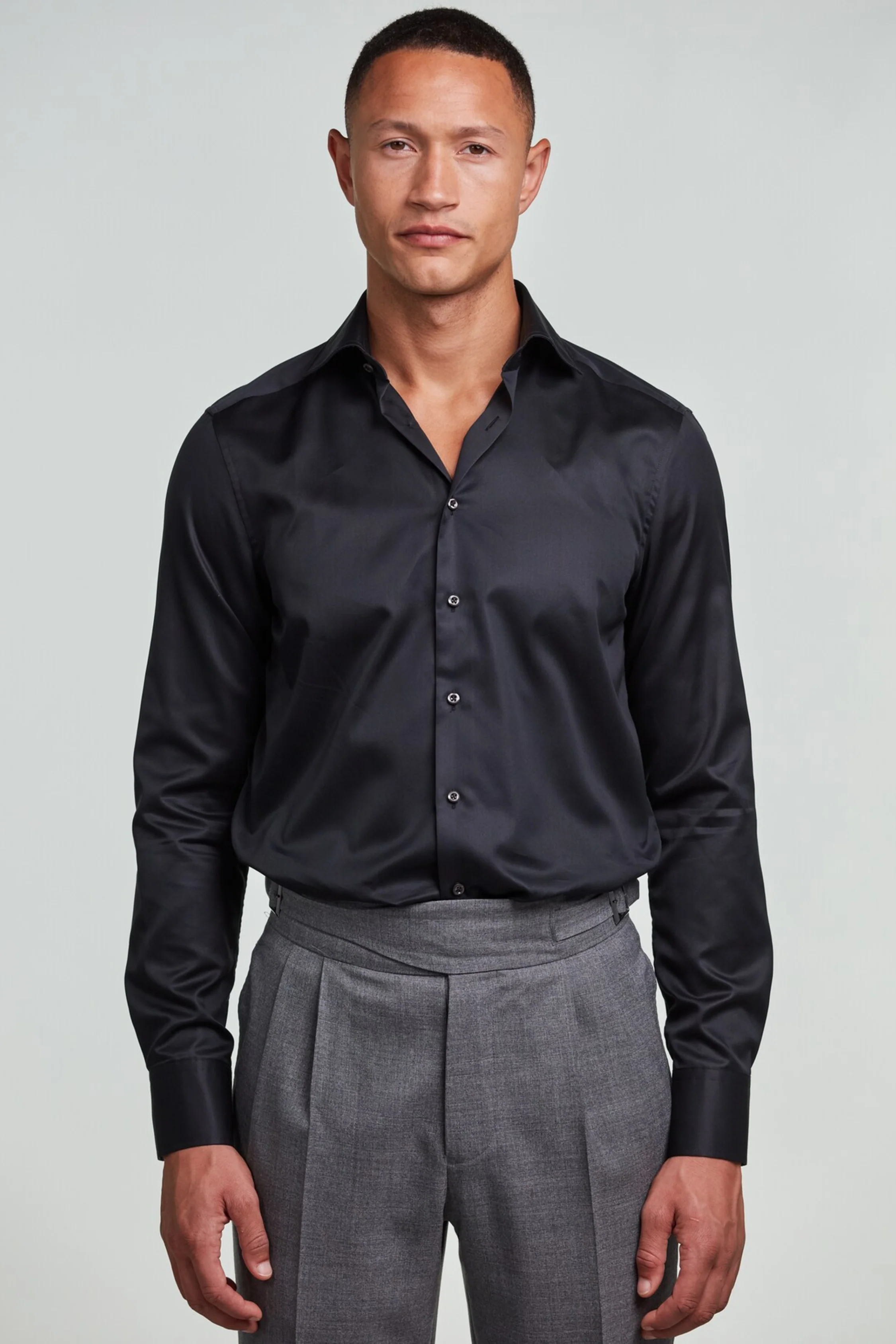 Regular Twill Shirt Black - Image 4